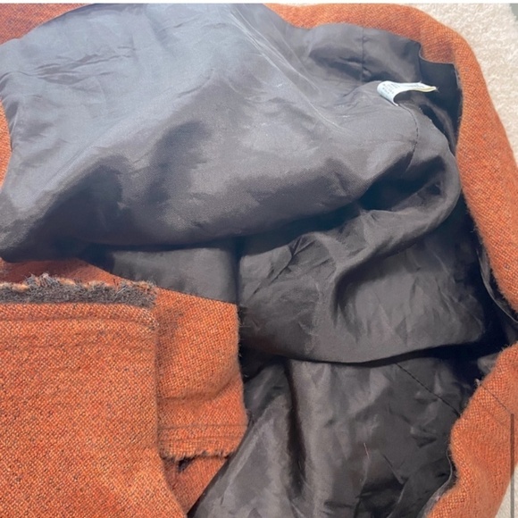 Iris Setlakwe Orange Wool Short Sleeve Button Up Blazer Jacket 8 - Picture 10 of 13